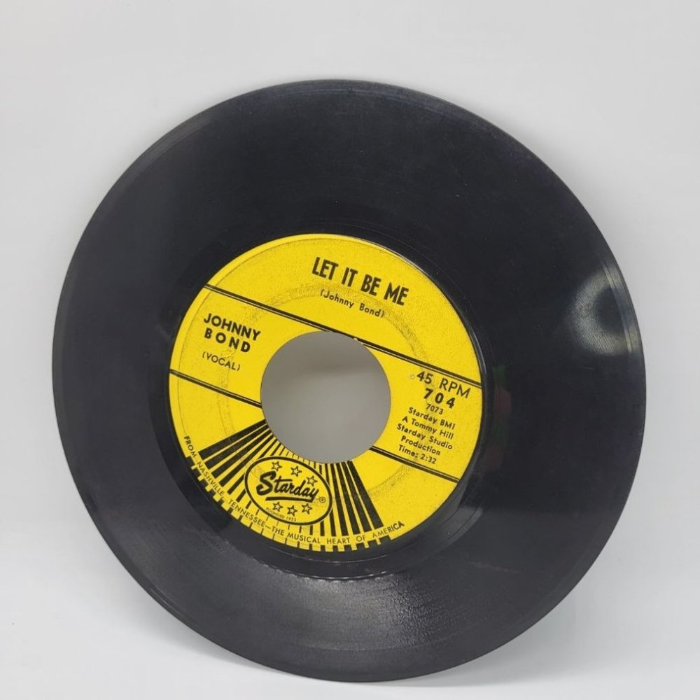 10 Little Bottles / Let It Be Me by Johnny Bond Rockabilly 45 RPM Vintage Vinyl